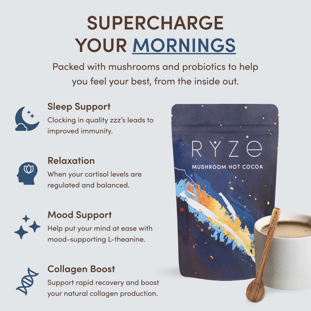 RYZE Nighttime Mushroom Cocoa Starter Bag E7
