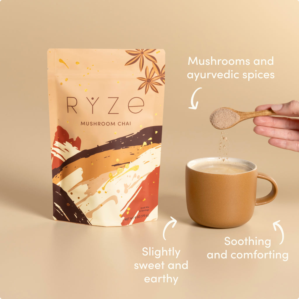 RYZE Mushroom Chai Starter Bag O2