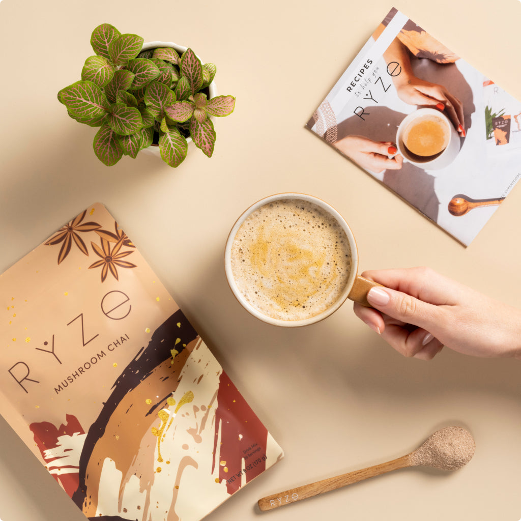 RYZE Mushroom Chai Starter Bag O2