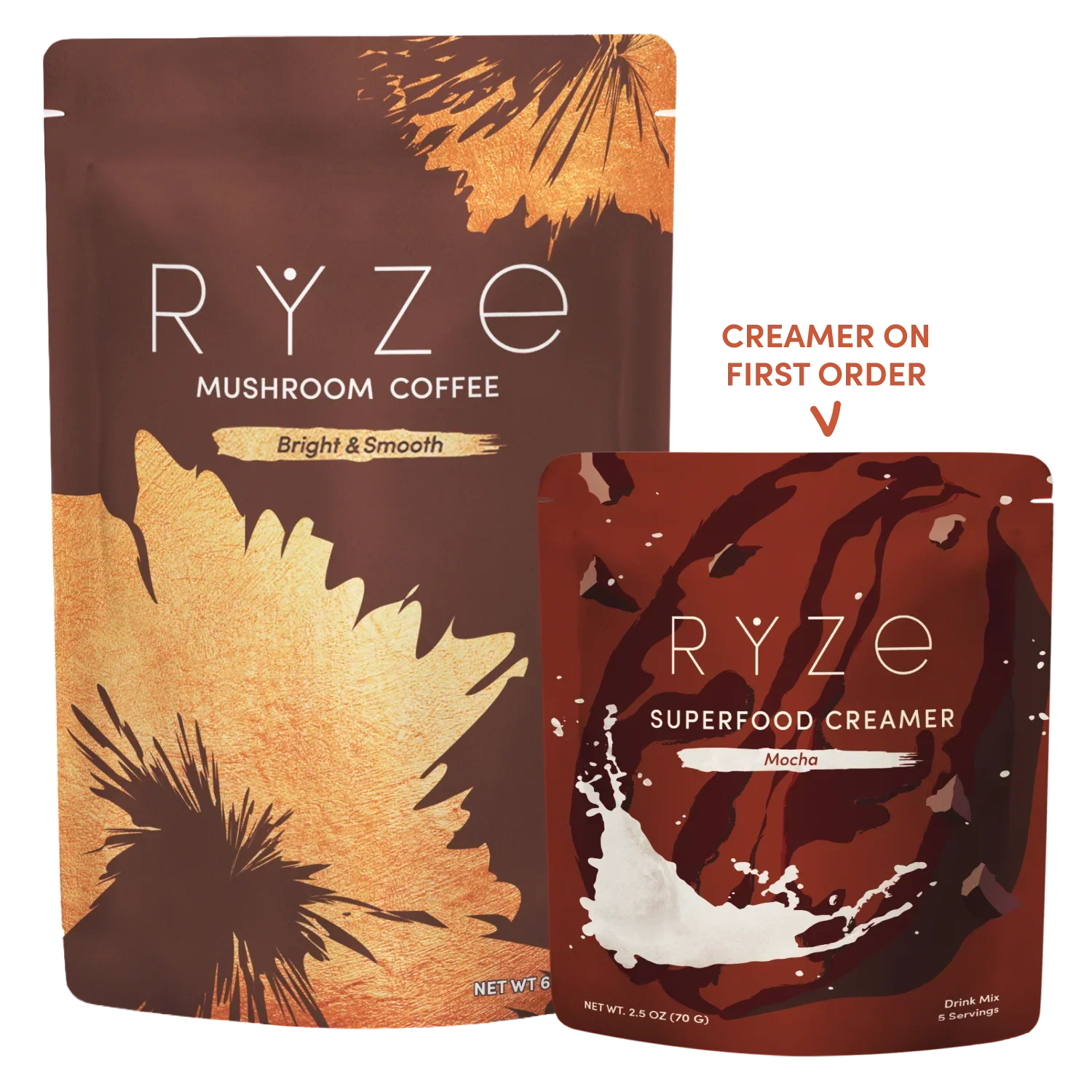 Mushroom Coffee + Mocha Creamer Set C7