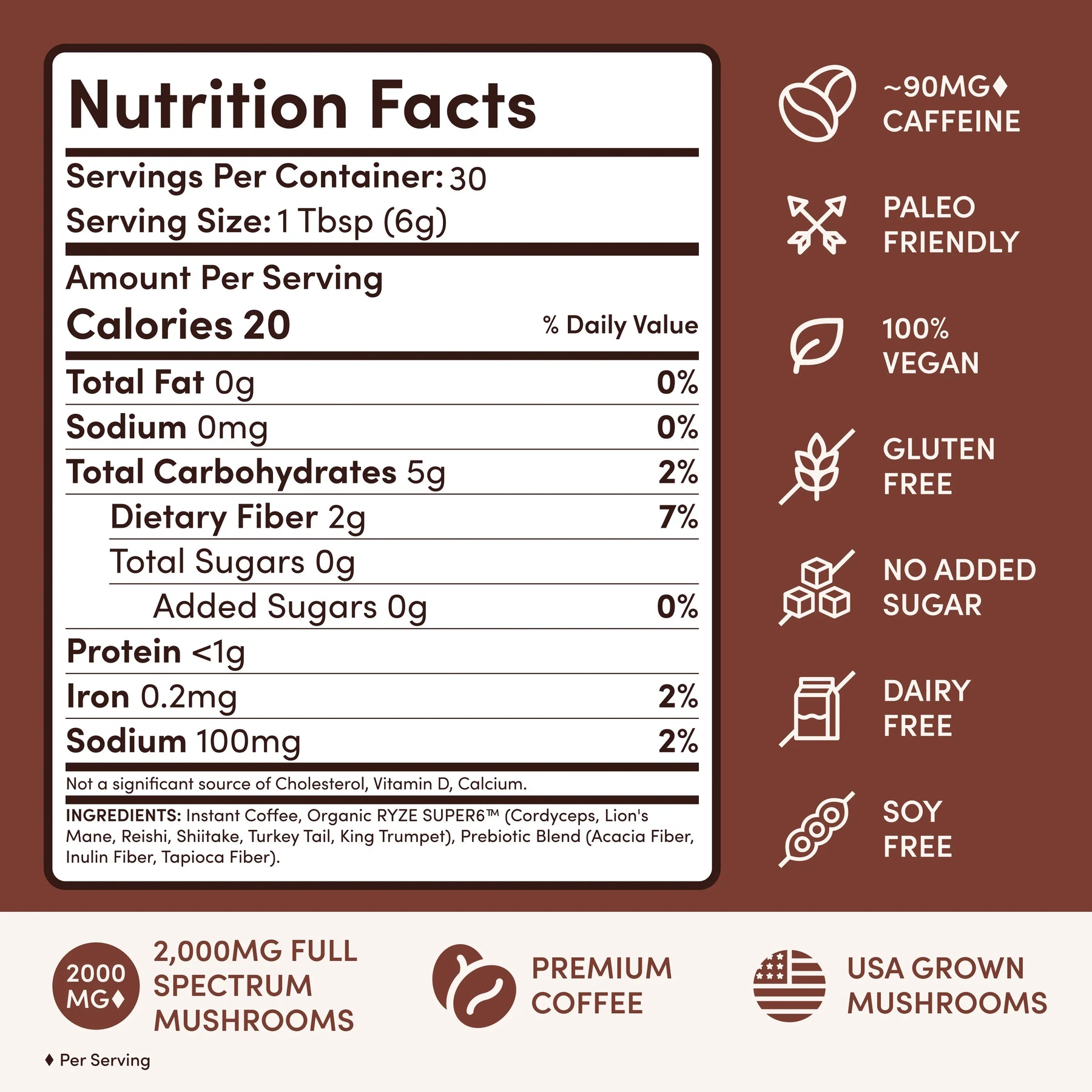 Mushroom Coffee 30 Servings G5