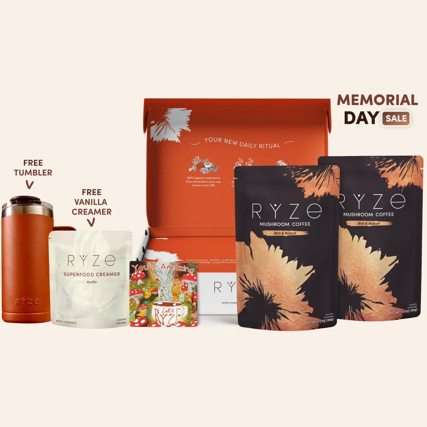 Mushroom Coffee Dark Roast Starter Kit 60 Serving Y9