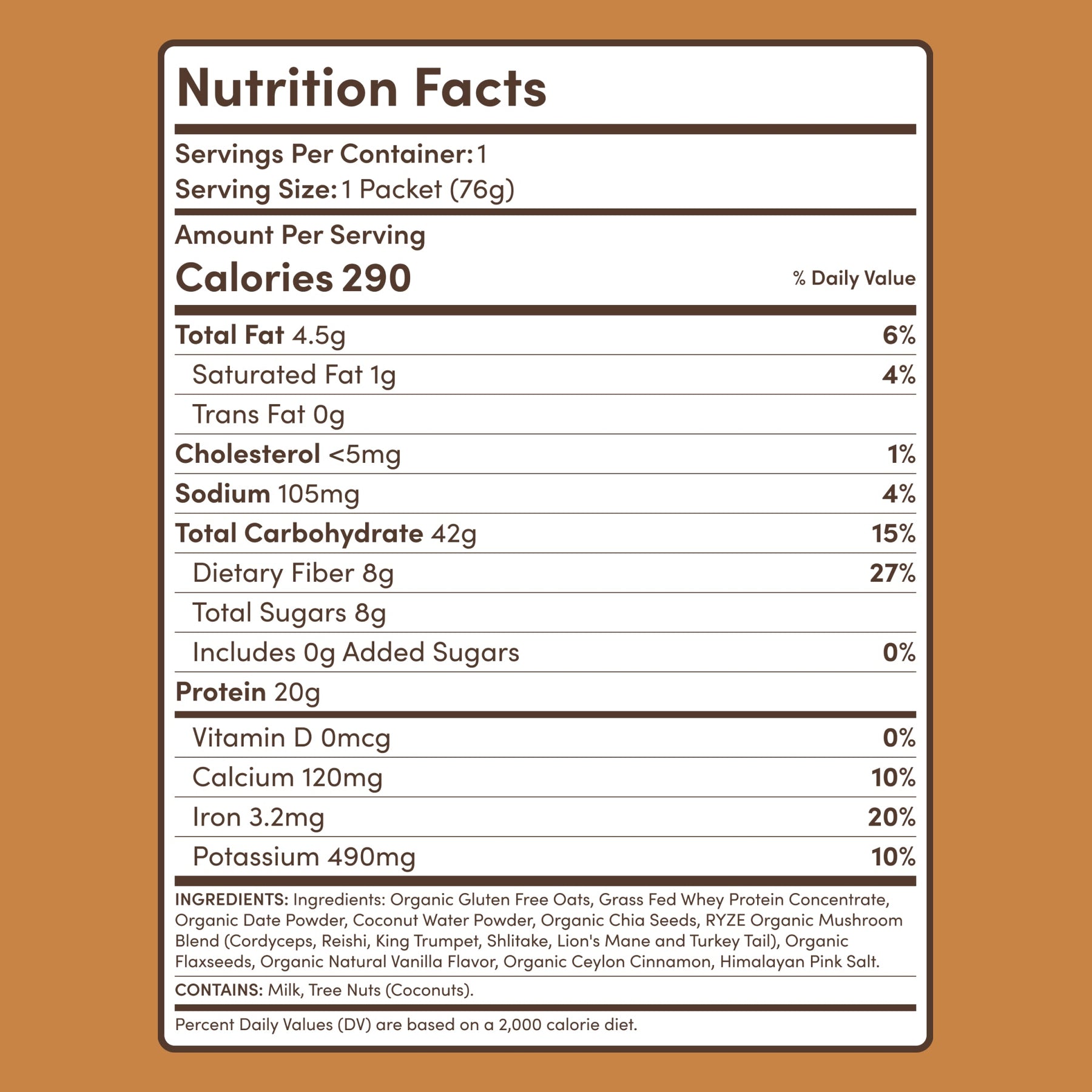 Mushroom Overnight Oats (14 Servings) I0