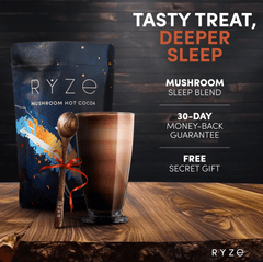 RYZE Hot Cocoa - with 6 Sleep Superfoods to Help Fall Asleep and Stay Asleep Y4