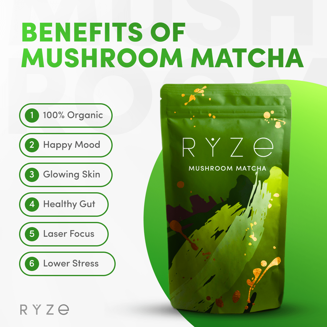 RYZE Organic Mushroom Matcha Starter Kit (60 servings) P2
